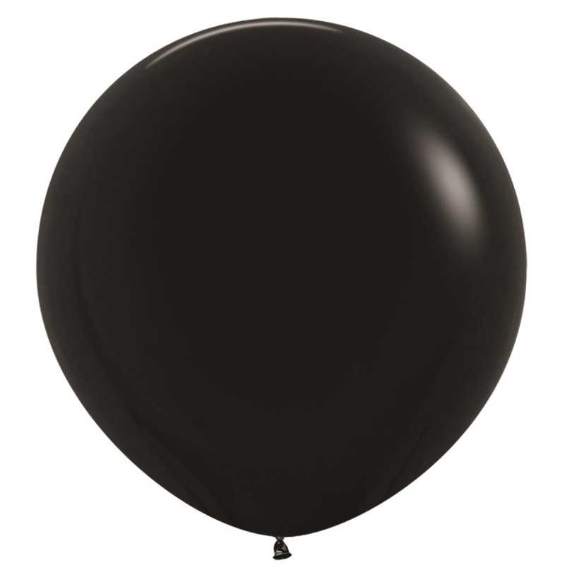 Round balloons 36" (90cm) black (Black 080) – 2 Pcs