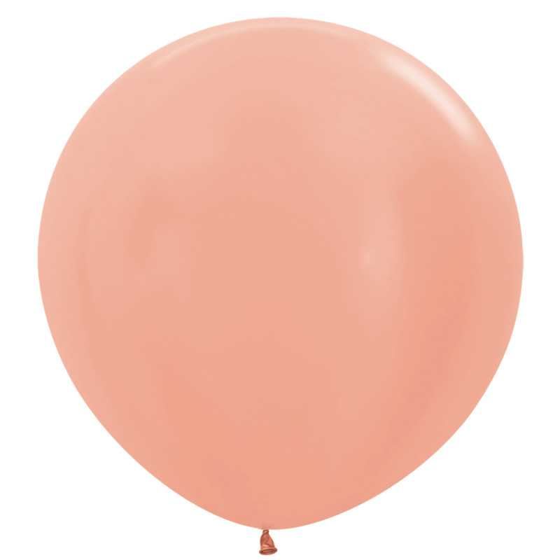 Ballons ronds 36" (90cm) or rose métallique (Metallic Rose Gold 568) – 2 Pcs