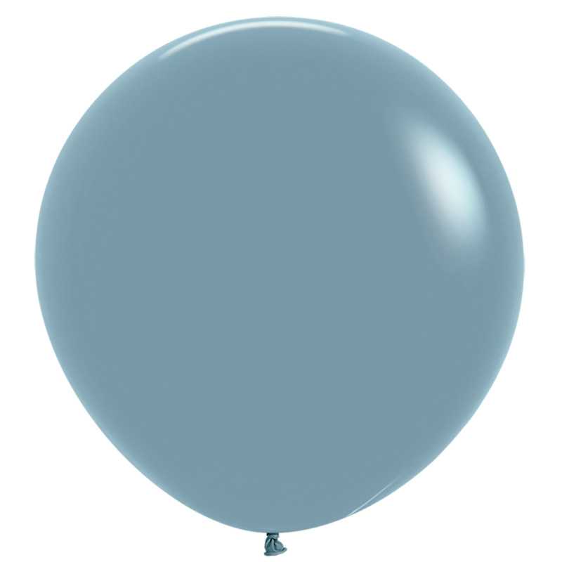 Round balloons 36" (90cm) gray pastel blue (Pastel Dusk Blue 140) – 2 Pcs