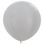Ballons ronds 36" (90cm) argent perlé (Pearl Silver 481) – 2 Pcs