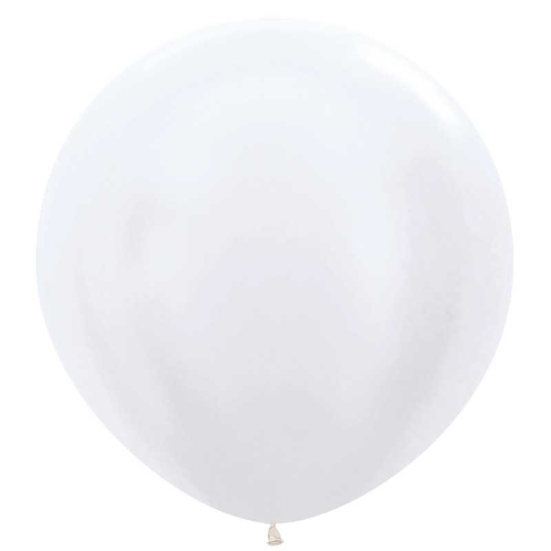 Round balloons 36" (90cm) pearl white (Pearl White 405) – 2 Pcs