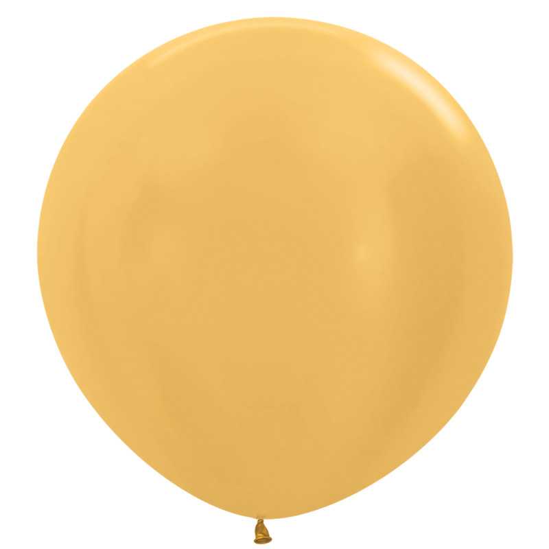 Round balloons 36" (90cm) metallic gold (Metallic Gold 570) – 2 Pcs