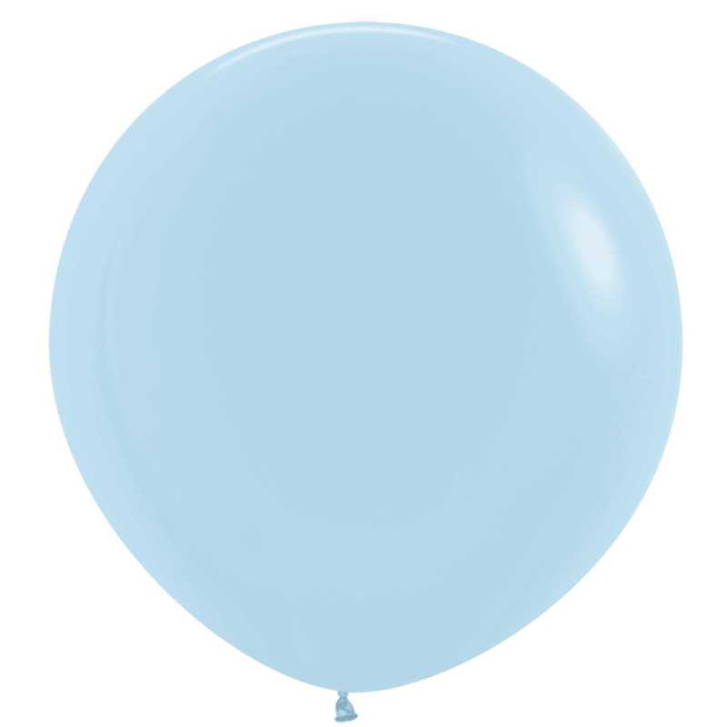 Ballons ronds 36" (90cm) bleu pastel mat (Pastel Matte Blue 640) – 2 Pcs