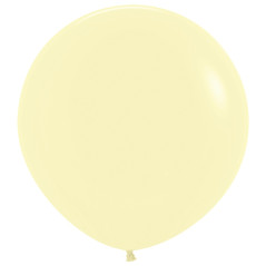 Round balloons 36inch (90cm) - Pastel Matte Yellow - 620 R36620 Sempertex France