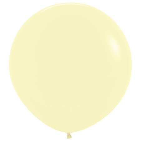 Round balloons 36inch (90cm) - Pastel Matte Yellow - 620 R36620 Sempertex France