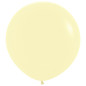 Round balloons 36" (90cm) matte pastel yellow (Pastel Matte Yellow 620) – 2 Pcs