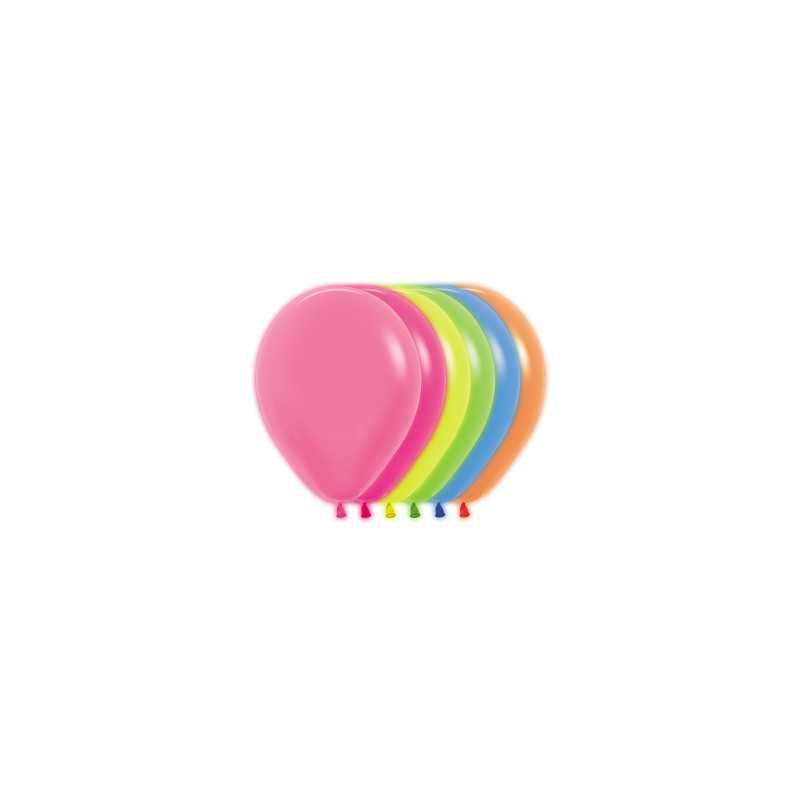 Round balloons 5" (12cm) neon assortment – ​​50 Pcs