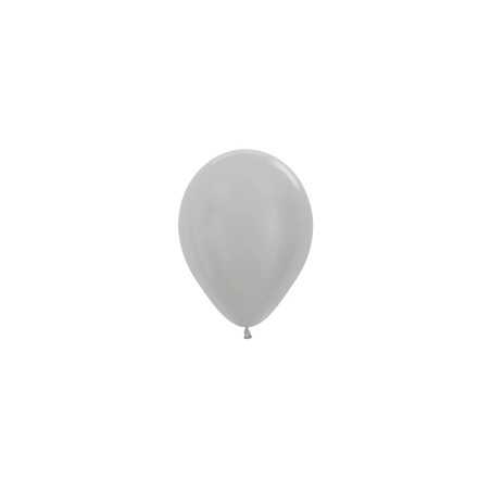Ballons ronds 5inch (12cm) - Pearl Silver - 481 R5481 Sempertex France