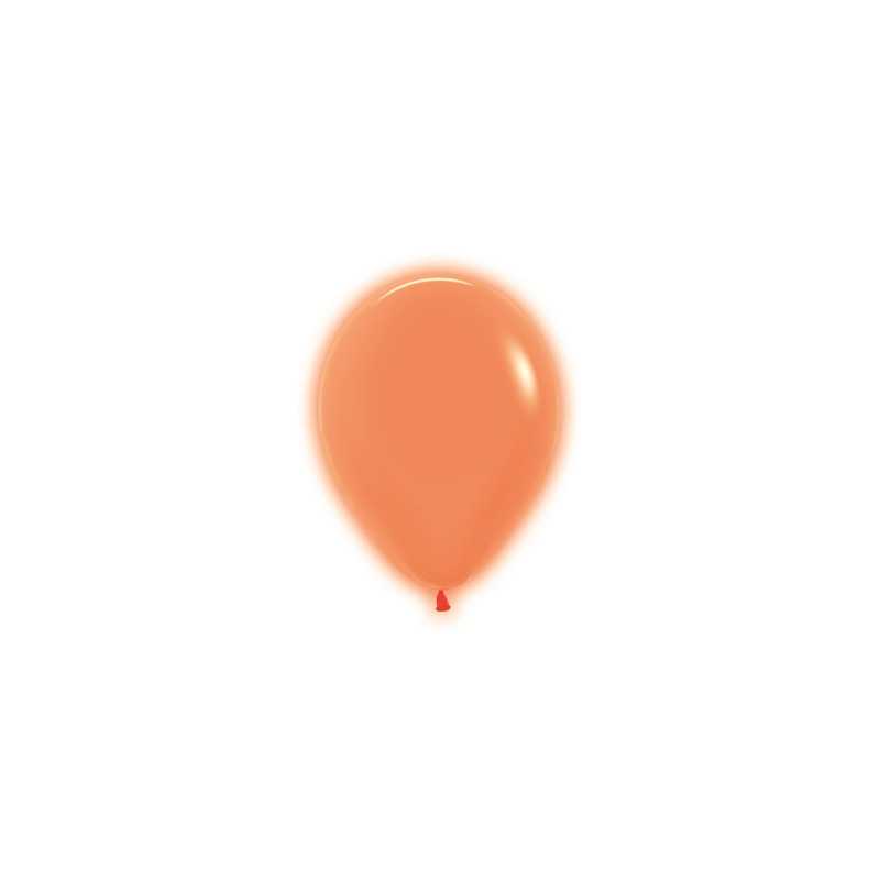 Round balloons 5" (12cm) neon orange (Neon Orange 261) – 50 Pcs