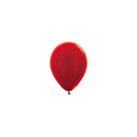 Ballons ronds 5inch (12cm) - Metallic Red - 515 R5515 Sempertex France