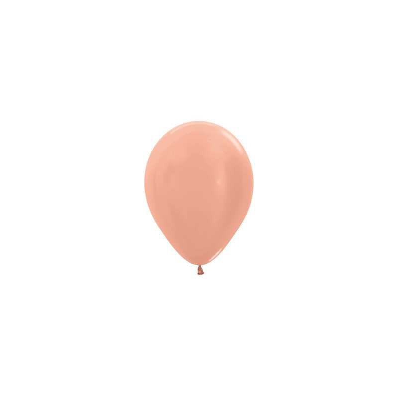 Ballons ronds 5" (12cm) or rose métallique (Metallic Rose Gold 568) – 50 Pcs