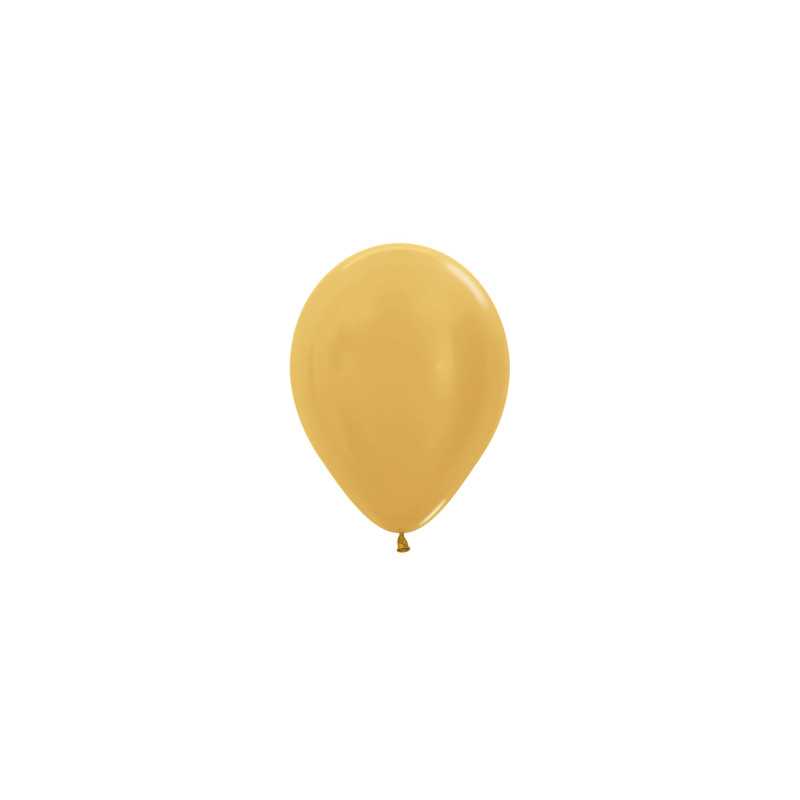 Round balloons 5" (12cm) metallic gold (Metallic Gold 570) – 50 Pcs Round balloons 5" (12cm) metallic gold (Metallic Gold 570) – 50 Pcs