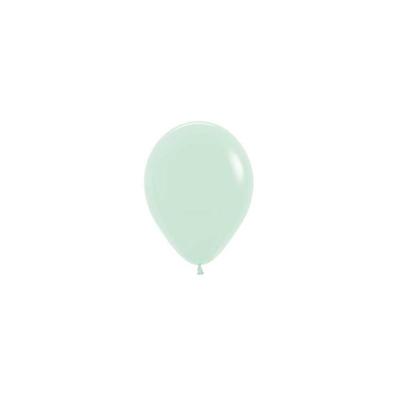 Ballons ronds 5" (12cm) vert pastel mat (Pastel Matte Green 630) – 50 Pcs