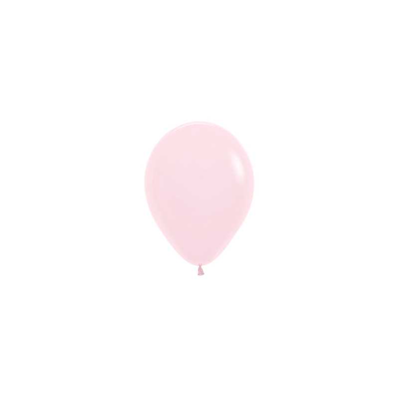 Ballons ronds 5" (12cm) rose pastel mat (Pastel Matte Pink 609) – 50 Pcs