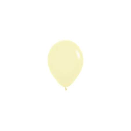 Round balloons 5inch (12cm) - Pastel Matte Yellow - 620 R5620 Sempertex France