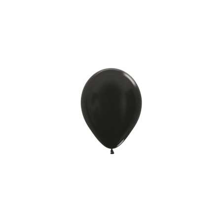 Round balloons 5inch (12cm) - Metallic Black - 580 R5580 Sempertex France