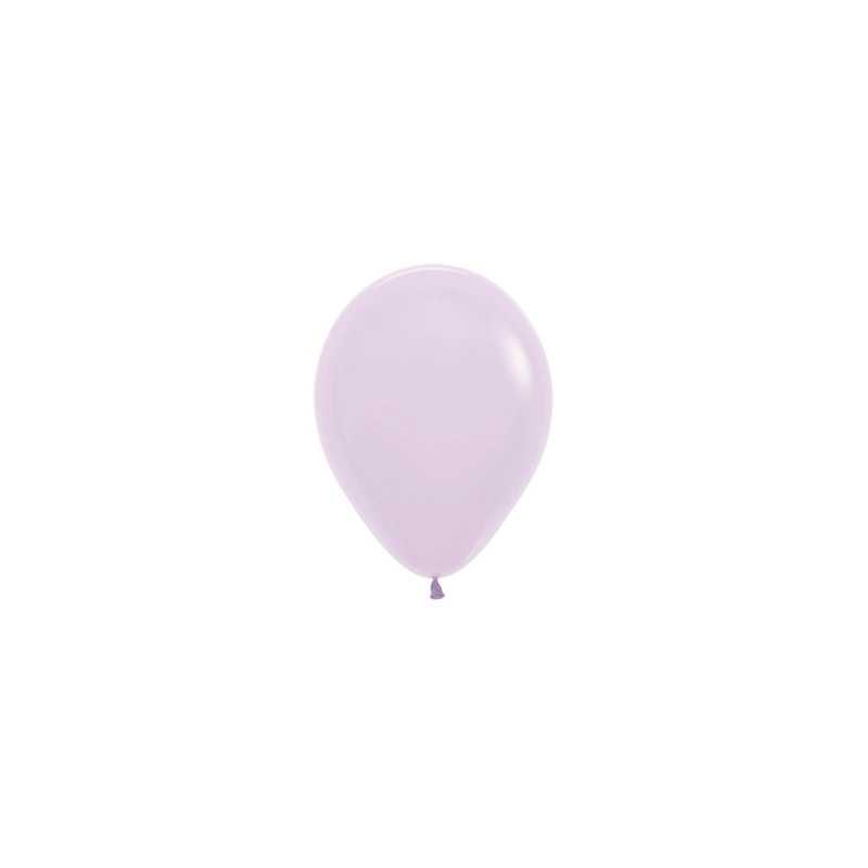 Ballons ronds 5" (12cm) lilas pastel mat (Pastel Matte Lilac 650) – 50 Pcs