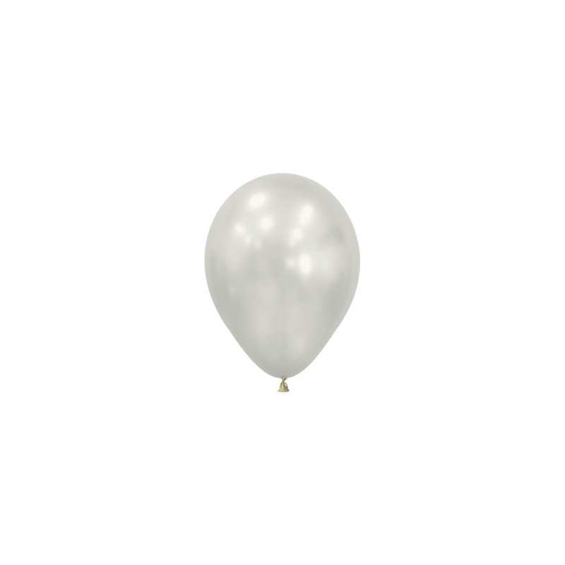 Ballons ronds 5" (12cm) blanc nacré soyeux (Silk Oyster White 806) – 50 Pcs