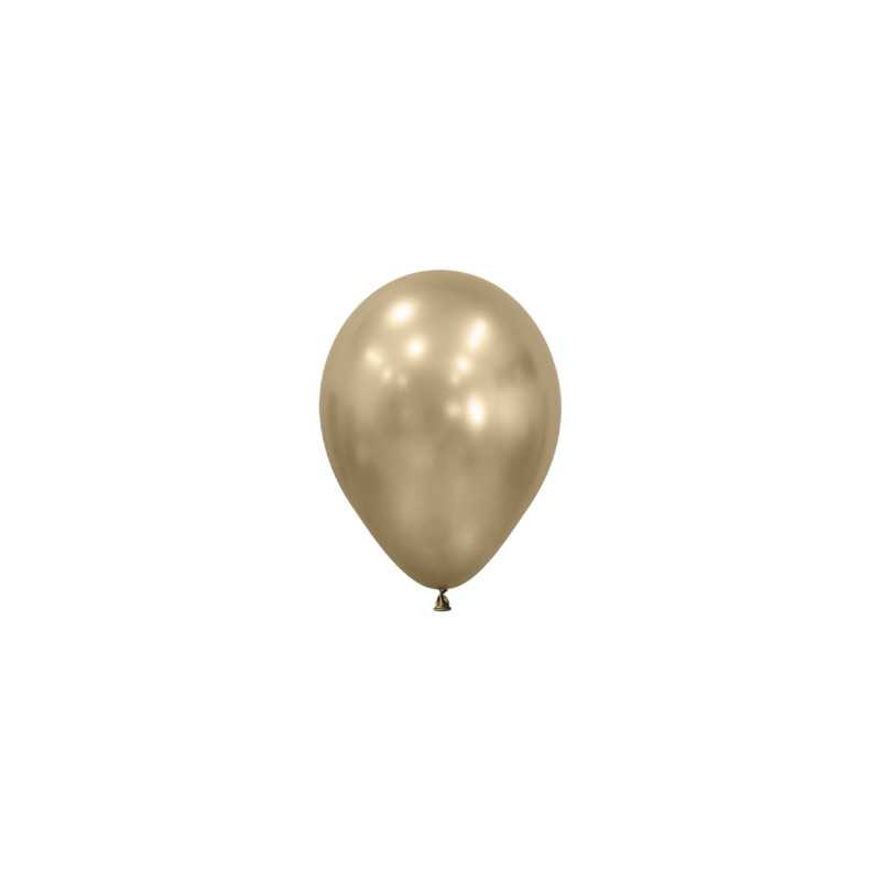 Ballons ronds 5" (12cm) or clair soyeux (Silk Gold Dust 870) – 50 Pcs