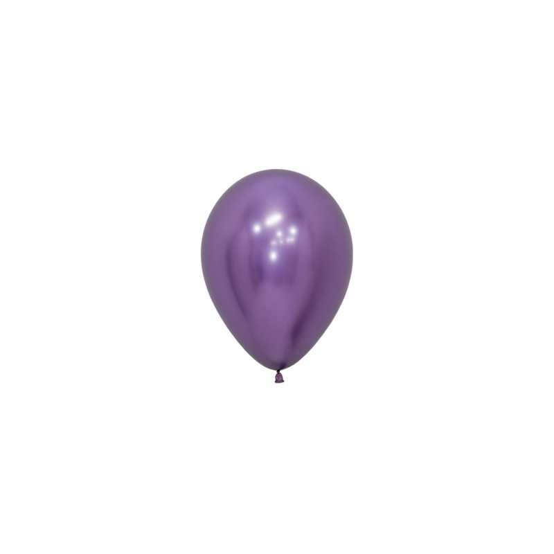 Round balloons 5" (12cm) chrome purple (Reflex Violet 951) – 50 Pcs