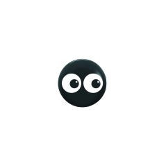 Ballons imprimés 5inch (12cm) - Double Eyes - Black - 080 R5DEYES Sempertex France