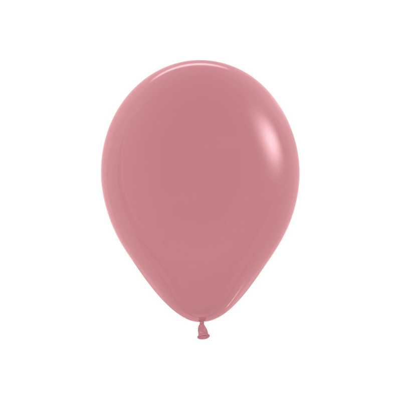 Round balloons 9" (23cm) old pink (Rosewood 010) – 50 pcs