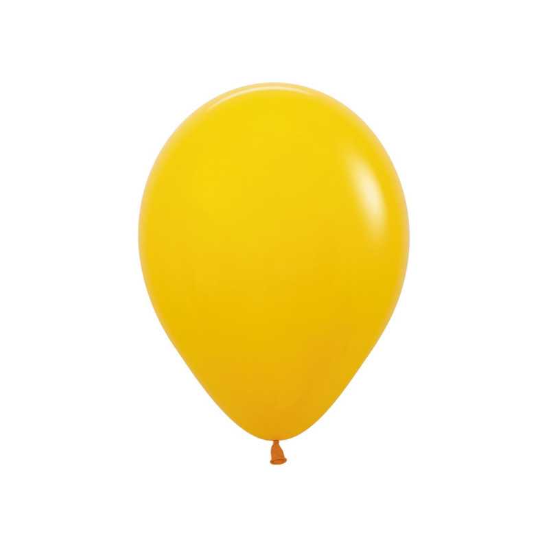 Round balloons 9" (23cm) honey yellow (Honey Yellow 021) – 50 pcs