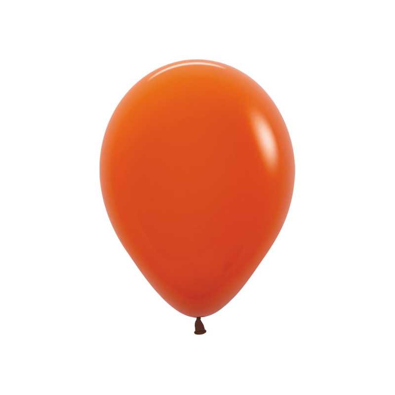 Ballons ronds 9" (23cm) terracotta orangé (Sunset Orange 062) – 50 pcs