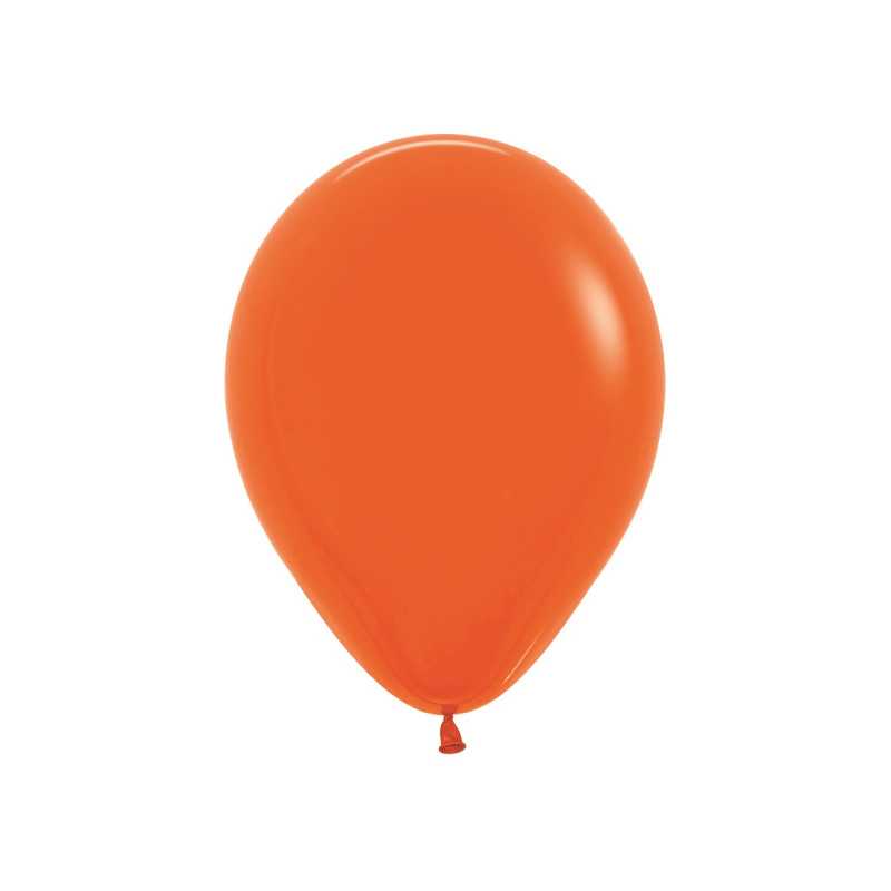 Round balloons 9" (23cm) orange (Orange 061) – 50 pcs