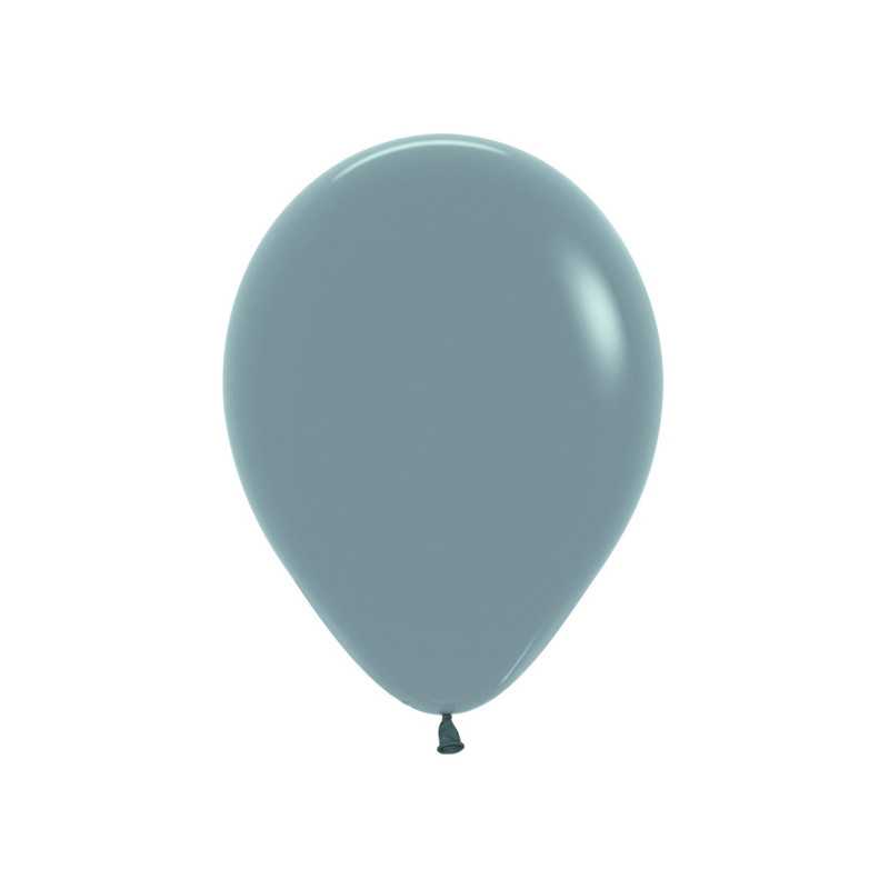 Ballons ronds 9" (23cm) bleu pastel grisé (Pastel Dusk Blue 140) – 50 pcs