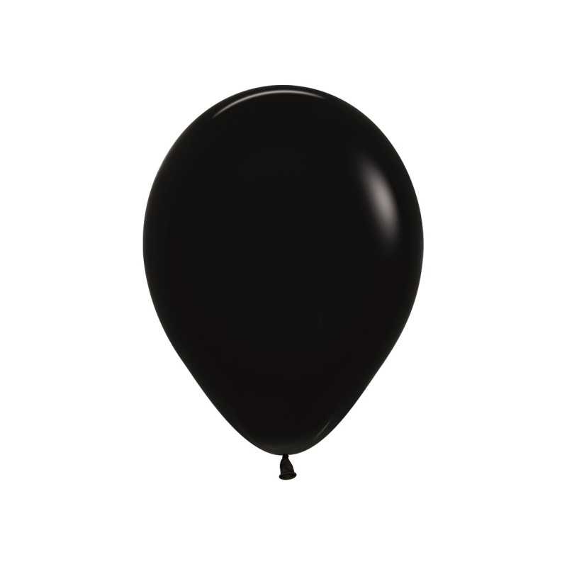 Round balloons 9" (23cm) black (Black 080) – 50 pcs