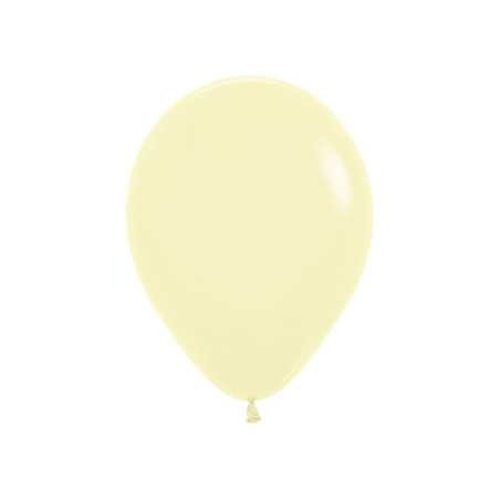 Round balloons 9inch (23cm) - Pastel Matte Yellow - 620 R9620 Sempertex France