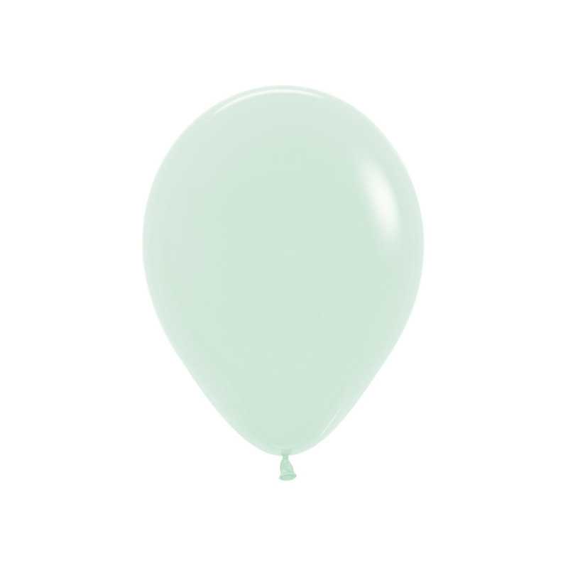 Ballons ronds 9" (23cm) vert pastel mat (Pastel Matte Green 630) – 50 pcs