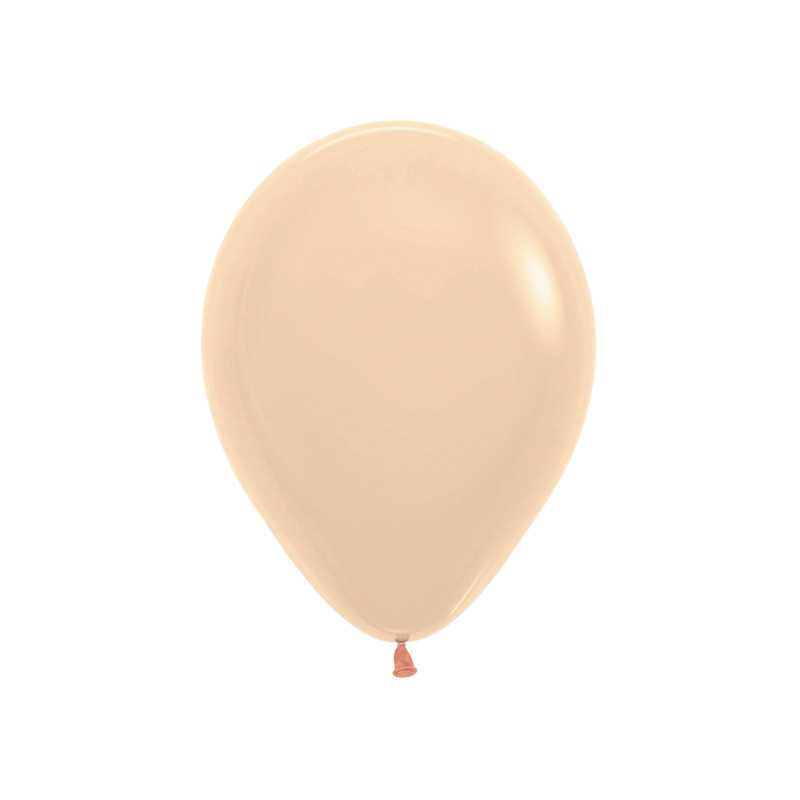 Ballons ronds 9" (23cm) pêche pastel mat (Pastel Matte Malibu Peach 660) – 50 pc