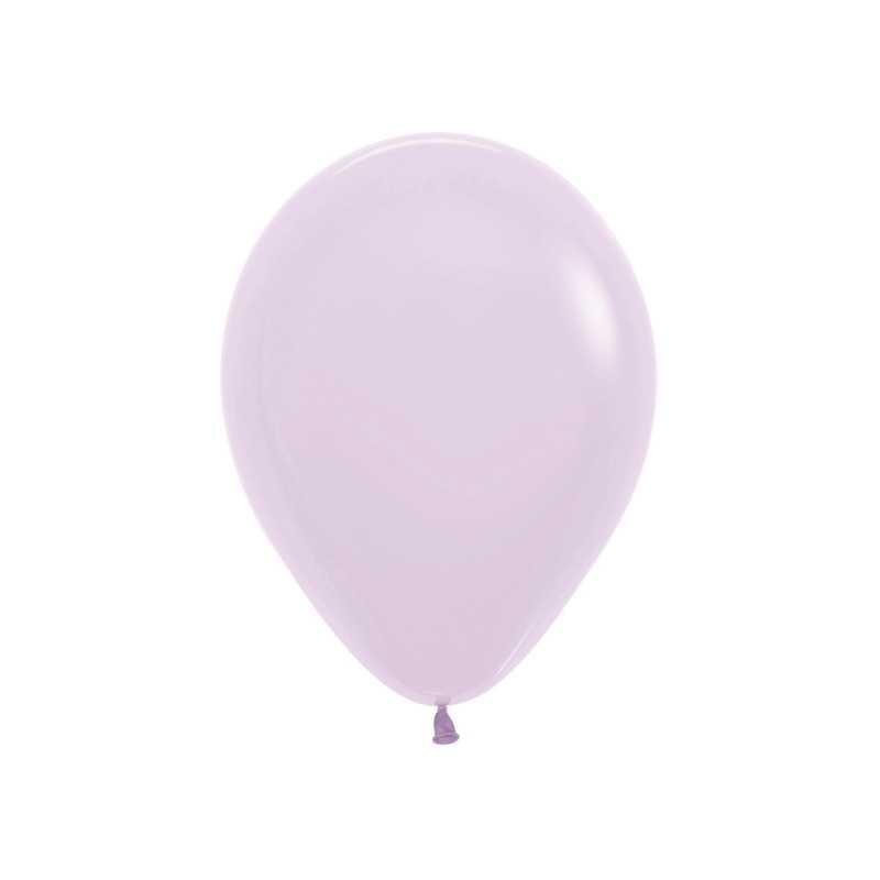 Round balloons 9" (23cm) matte pastel lilac (Pastel Matte Lilac 650) – 50 pcs