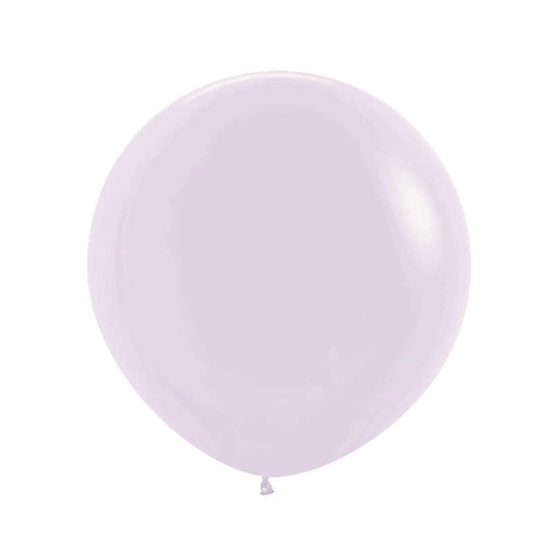 Ballons ronds 24" (60cm) lilas pastel mat (Pastel Matte Lilac 650) – 10 Pcs