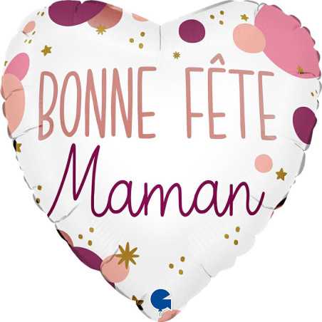Ballon-Cœur-Bonne-Fête-Maman-45cm-Sempertex-France