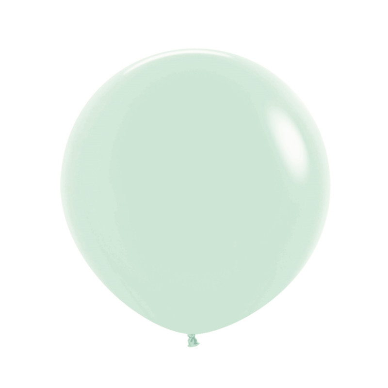 Ballons ronds 24" (60cm) vert pastel mat (Pastel Matte Green 630) – 3 Pcs