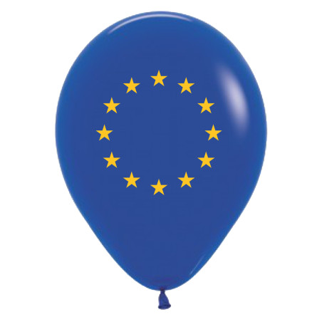 ballons-ronds-30cm-bleu-roi-imprime-drapeau-europeen-sempertex-france
