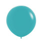 Ballons ronds 24" (60cm) bleu turquoise  (Caribbean Blue 038) – 3 Pcs