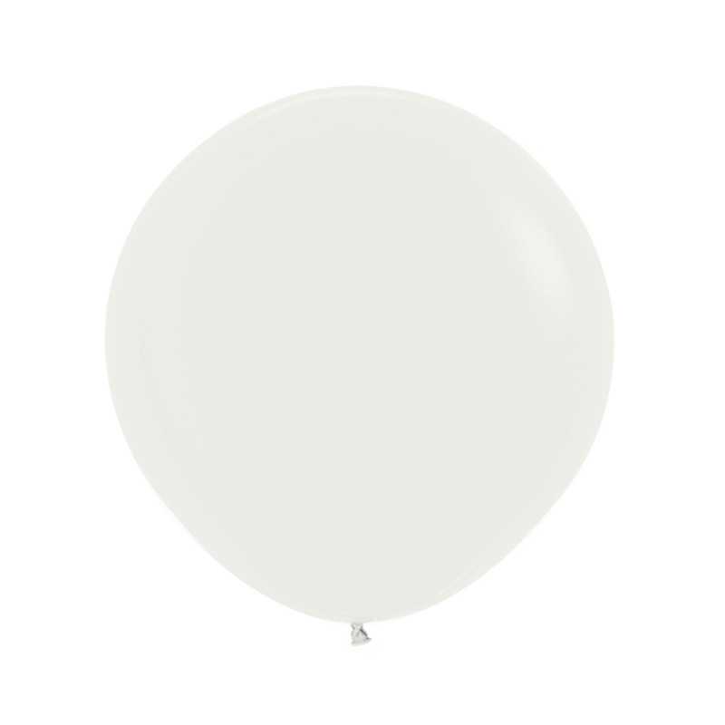 24" (60cm) Almond White 006 Round Balloons – 3 Pcs