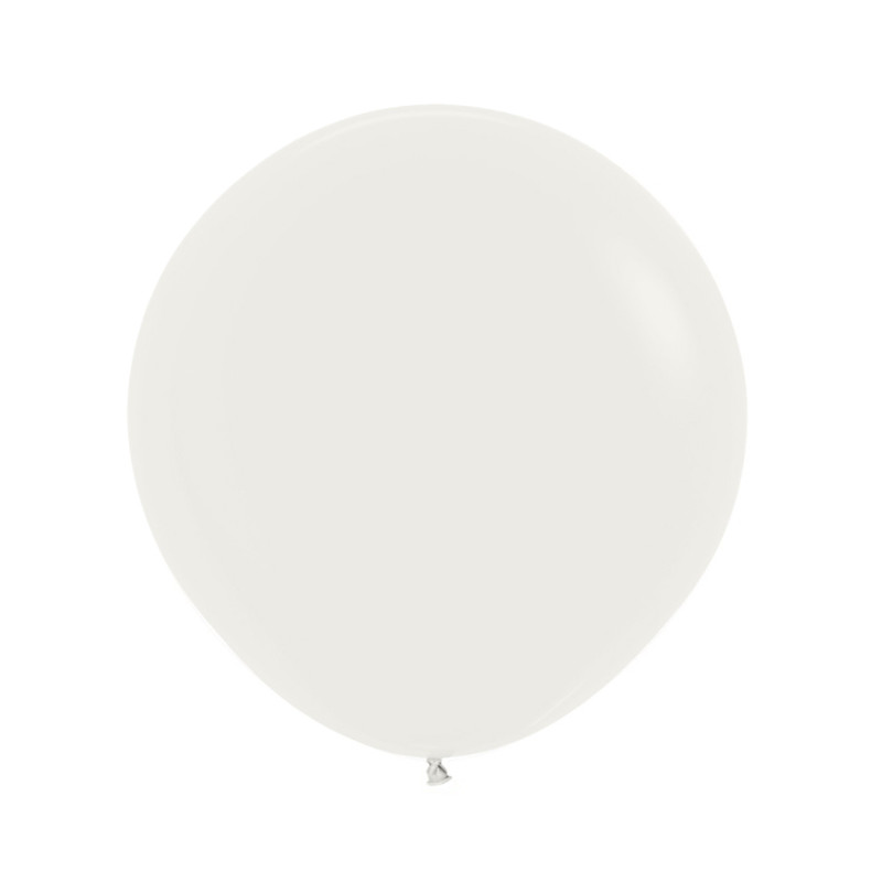 Ballons ronds 24" (60cm) blanc amande (Almond White 006) – 3  Pcs