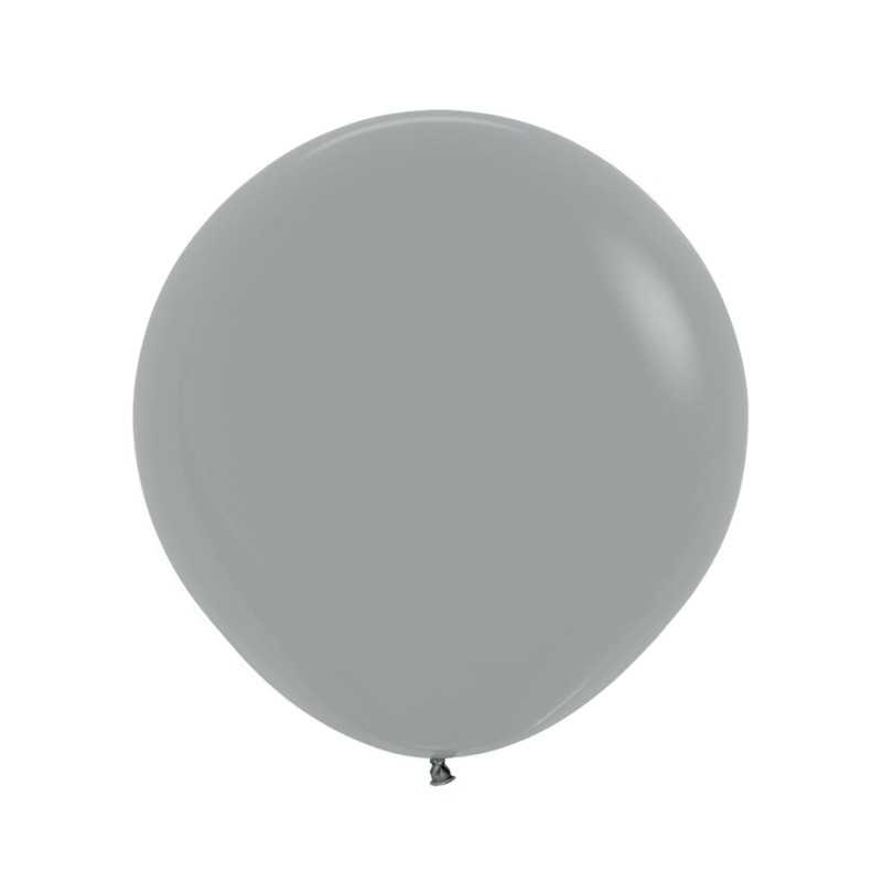 Round Balloons 24" (60cm) Urban Grey (Urban Grey 082) – 3 Pcs