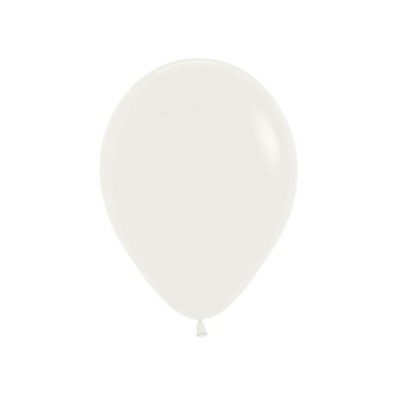 Ballons ronds 9" (23cm) blanc amande (Almond White 006) – 50 Pcs