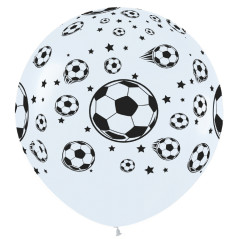 ballons-ronds-90cm-blanc-imprime-football