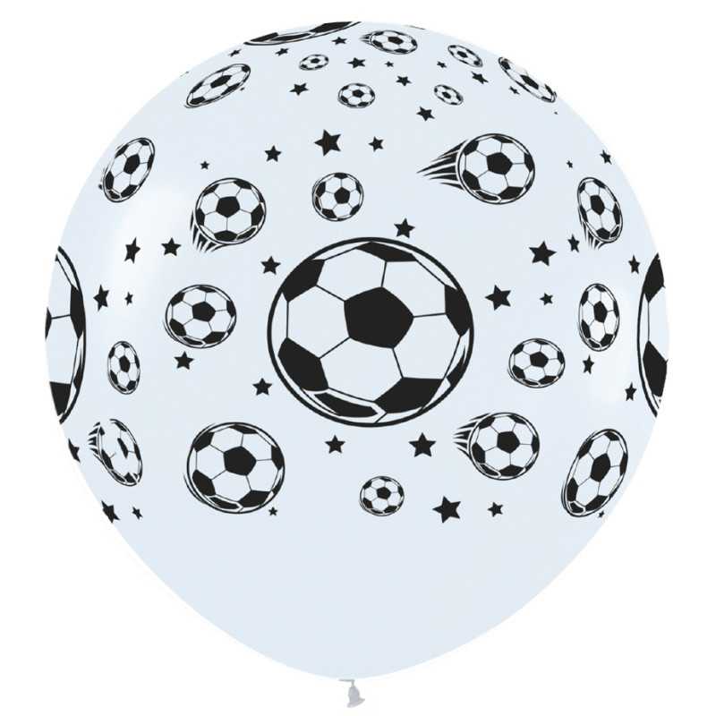 Round Balloons 36" (90cm) White Printed Football White – 2 Pcs Round Balloons 36" (90cm) White Printed Football White – 2 Pcs