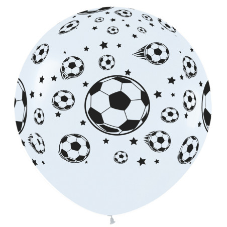 ballons-ronds-90cm-blanc-imprime-football