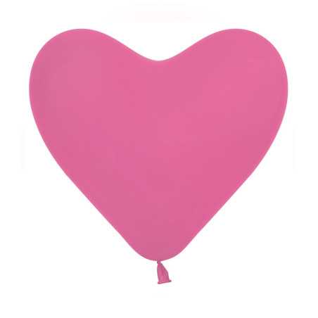 Heart Balloons 12inch (30cm) - Fuchsia - 012 HRT12012 Sempertex UK