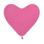 Ballons cœurs 12" (30cm) fuchsia (Fuchsia 012) – 50 Pcs