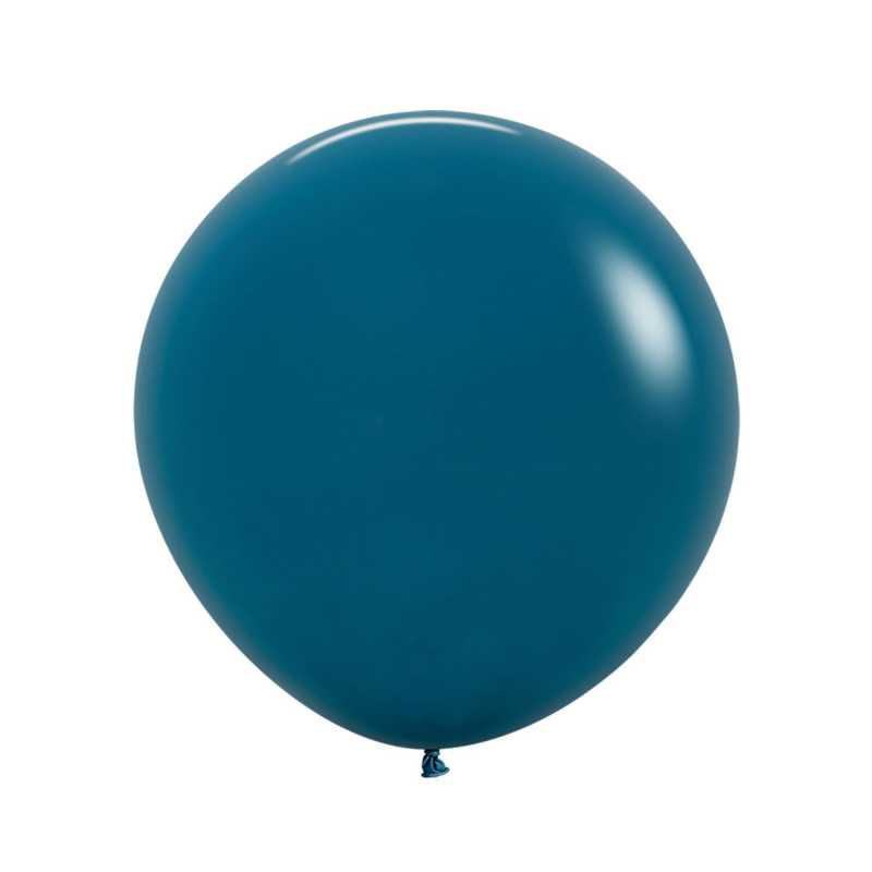 Ballons ronds 24" (60cm) bleu sarcelle (Deep Teal 035) – 10 Pcs